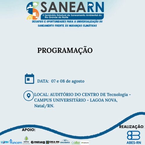 II Seminário Estadual de Saneamento Ambiental do Rio Grande do Norte segue até amanhã (8)