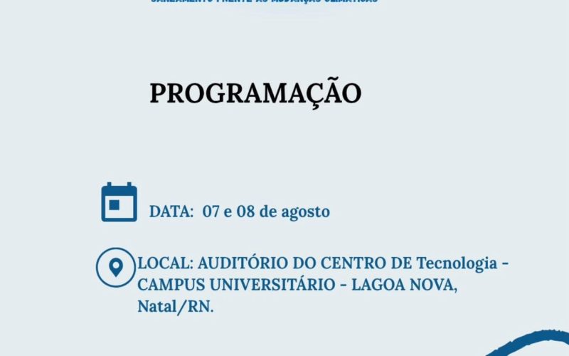 II Seminário Estadual de Saneamento Ambiental do Rio Grande do Norte segue até amanhã (8)