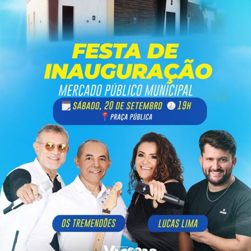 Viçosa inaugura Mercado Público com shows de Os Tremendões e Lucas Lima