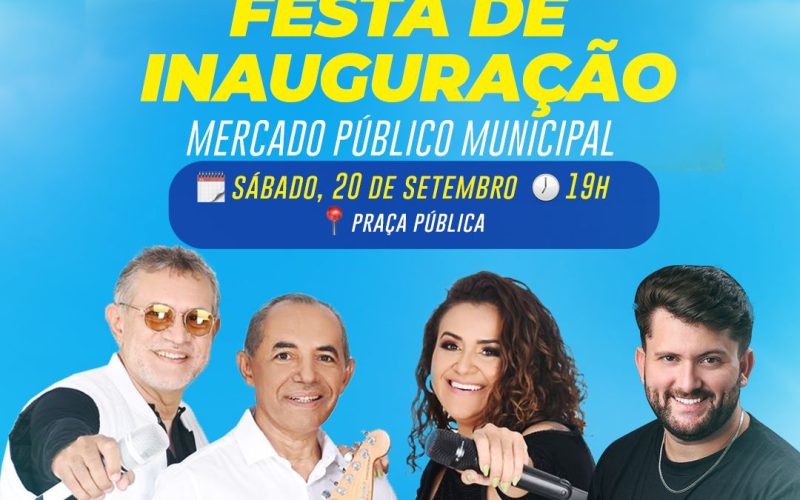 Viçosa inaugura Mercado Público com shows de Os Tremendões e Lucas Lima