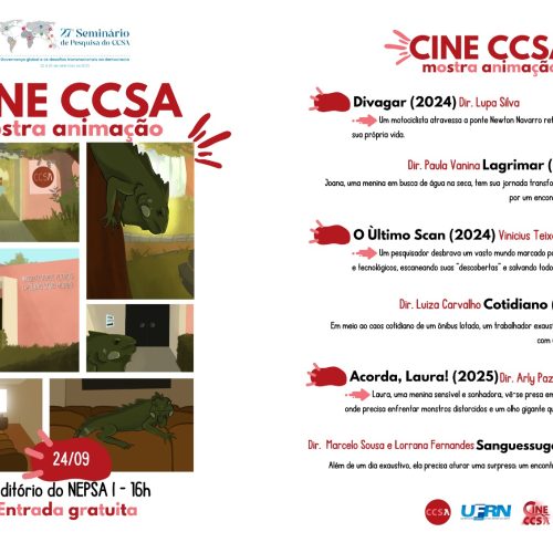 Cine CCSA realiza mostra de animações potiguares na quarta (24)