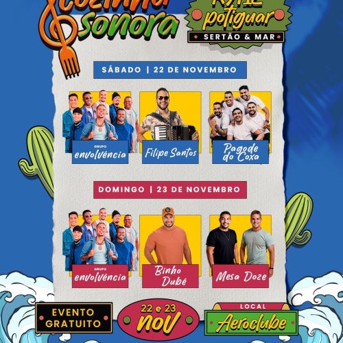Cozinha Sonora celebra a cultura potiguar com música e gastronomia no Aeroclube de Natal