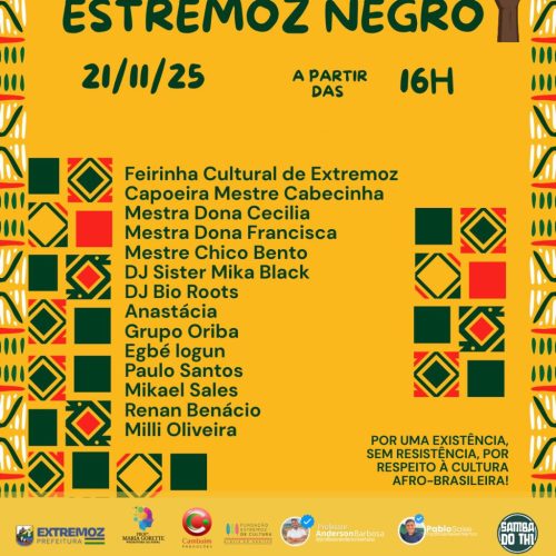 Extremoz recebe a 5ª edição do Estremoz Negro com atrações culturais e debate igualdade racial