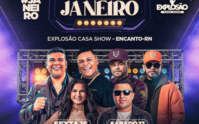 Tradicional Festejo de Janeiro de Encanto/RN divulga atrações; Festa começa dia 16