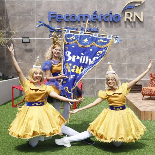 Brilha Natal 2025 segue esta semana com trupe, ônibus, teatro e shows na Praça Cívica