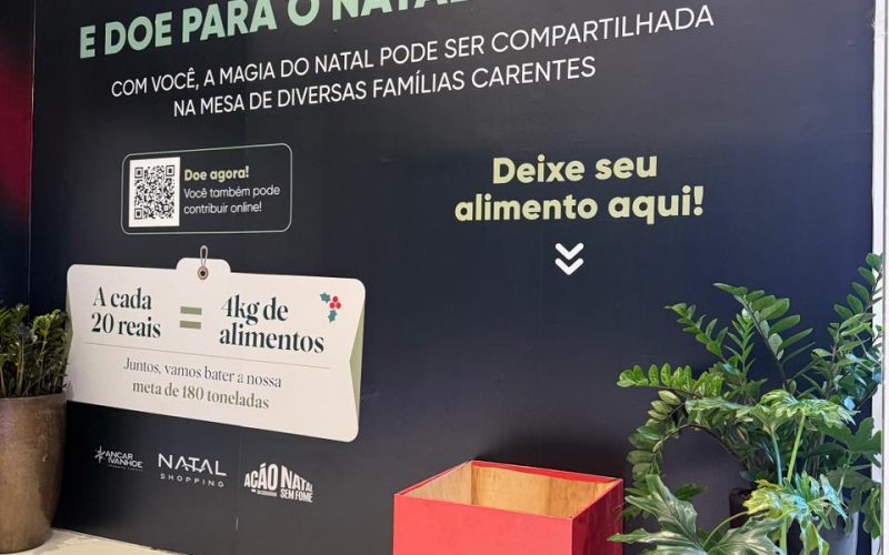 Em Loja da Gentileza, Natal Shopping recebe doações para o Natal Sem Fome