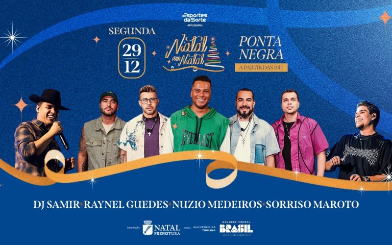 Sorriso Maroto, Raynel Guedes e Núzio Medeiros animam a segunda de shows em Ponta Negra