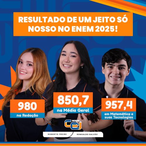 ENEM 2025: Escola de Natal comemora mais de 100 notas acima de 900 na redação, até agora