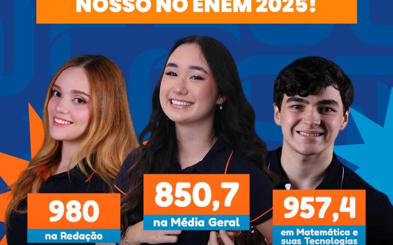 ENEM 2025: Escola de Natal comemora mais de 100 notas acima de 900 na redação, até agora