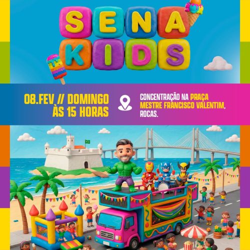 Bloco Sena Kids realiza prévia de Carnaval no próximo domingo (08)
