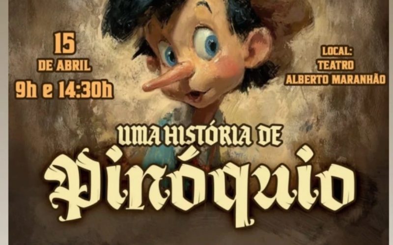 Pinóquio ganha vida no palco do Teatro Alberto Maranhão no próximo dia 22 de março