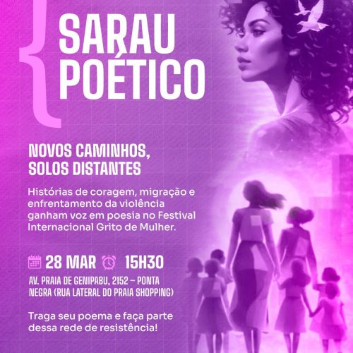Sarau integra Festival Grito de Mujer acontece em Natal neste sábado (28)
