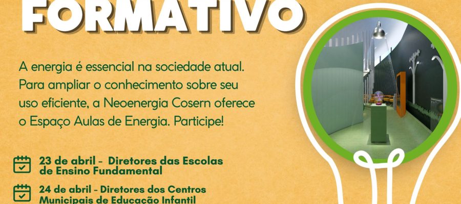 Espaço Aulas de Energia vai receber diretores da Rede Municipal de Ensino para formação