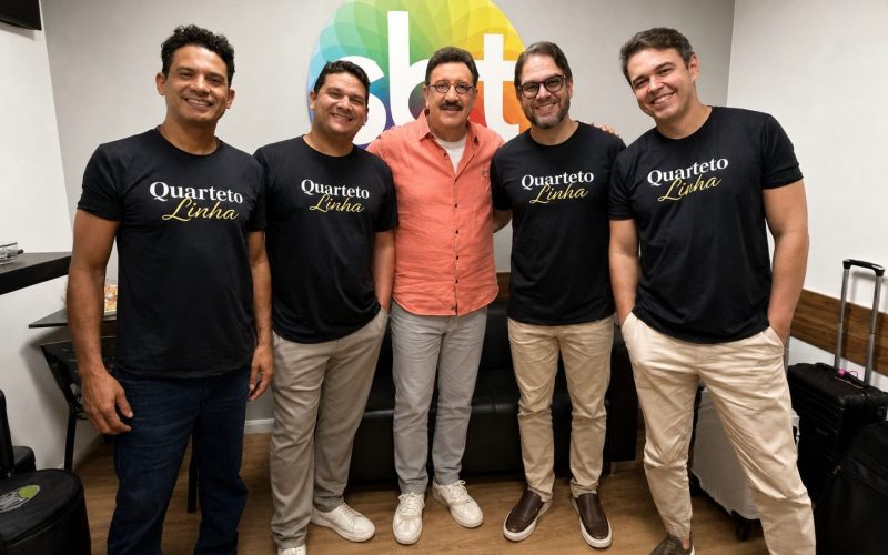 Quarteto Linha leva o samba potiguar ao palco do Programa do Ratinho nesta sexta-feira (8)