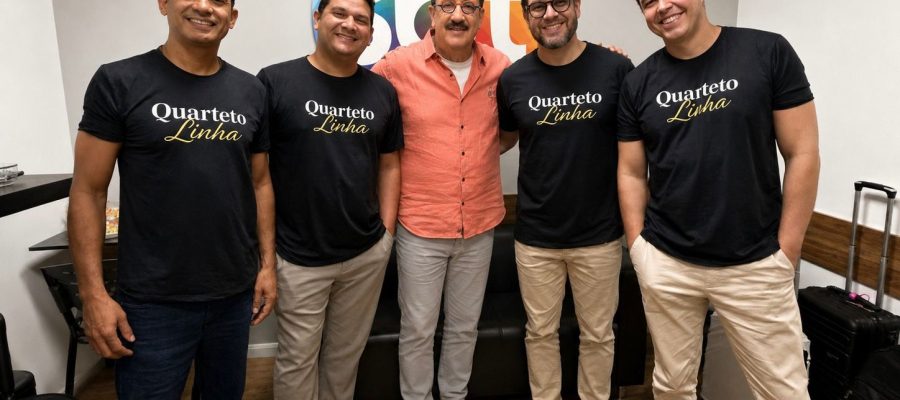 Quarteto Linha leva o samba potiguar ao palco do Programa do Ratinho nesta sexta-feira (8)