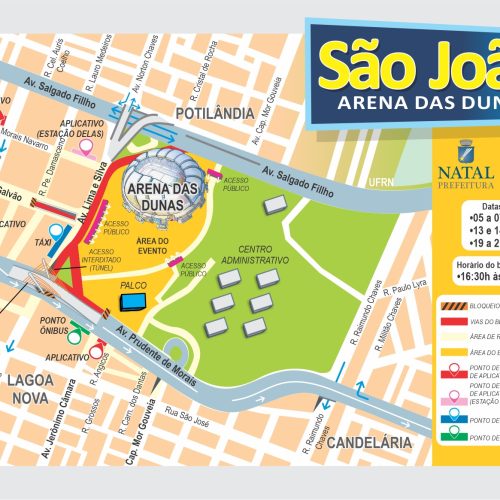 São João de Natal terá esquema especial de trânsito no entorno da Arena das Dunas