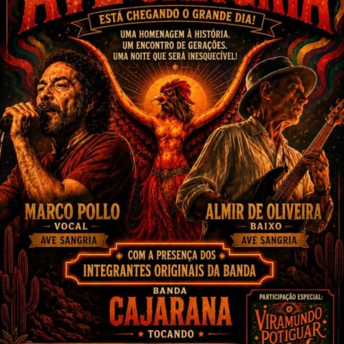 Natal recebe o primeiro Tributo à Ave Sangria com participação de integrantes originais da banda
