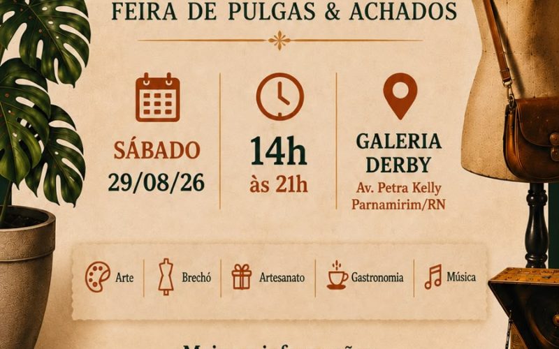 Fina Feira reúne brechó, artesanato, gastronomia, arte e música em Parnamirim