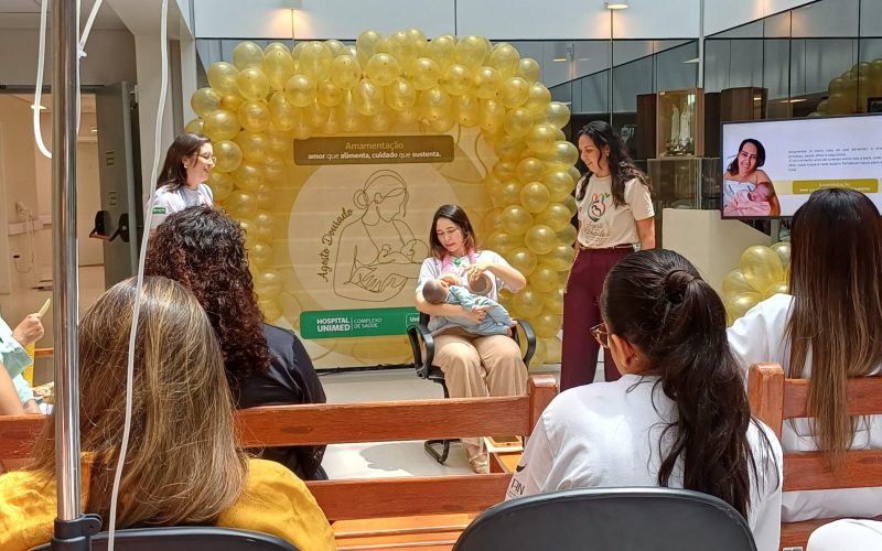 Hospital Unimed promove ação do Agosto Dourado com foco em informação e acolhimento na amamentação