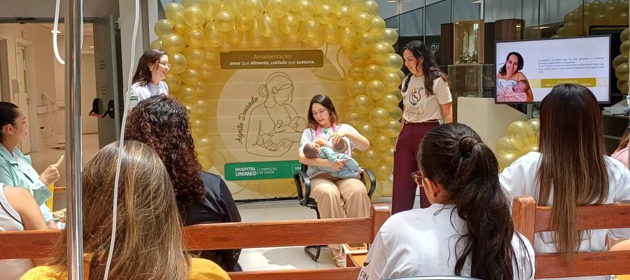 Hospital Unimed promove ação do Agosto Dourado com foco em informação e acolhimento na amamentação