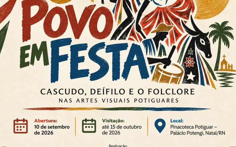 Pinacoteca do RN mantém em cartaz exposição ‘O Povo em Festa’, em homenagem a Câmara Cascudo e Deífilo Gurgel