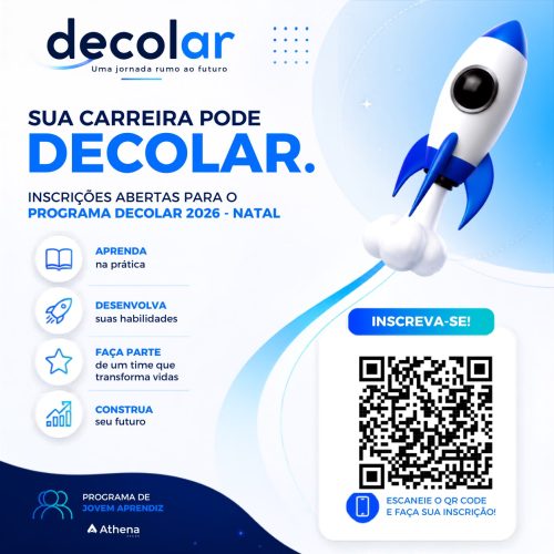Athena Saúde abre inscrições para capacitação de jovens em busca do primeiro emprego, em Natal