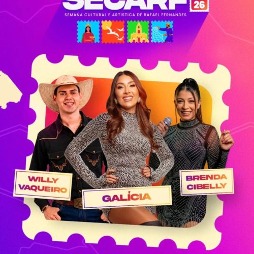 SECARF 2026 — Semana Cultural e Artística de Rafael Fernandes acontece no próximo dia 21