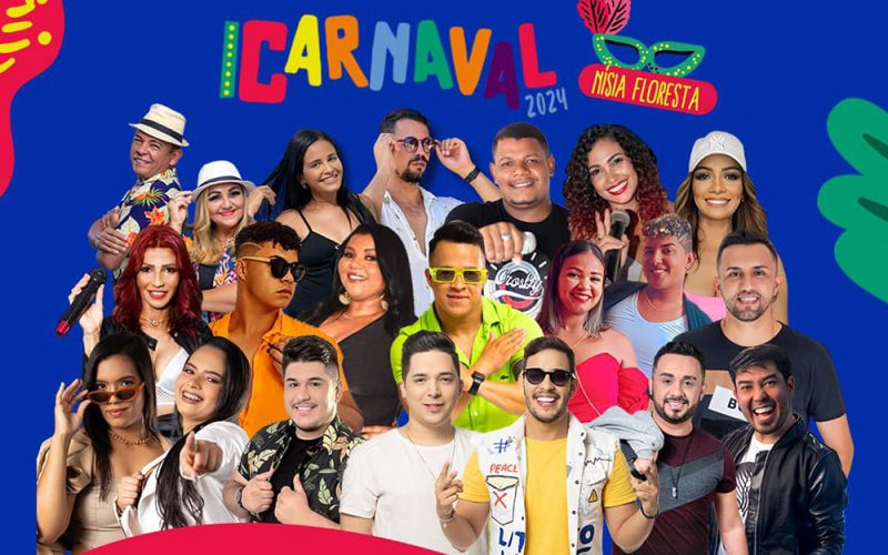 Carnaval de Nísia Floresta vai ter três pólos de shows começando no dia 10 de fevereiro