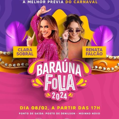 Baraúna folia promove esquenta de carnaval nesta quinta-feira (8)