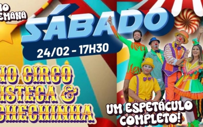 Circo Bisteca e Bochechinha faz show neste sábado no Via Direta