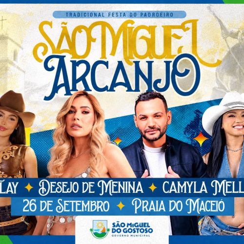 São Miguel do Gostoso celebra padroeiro com festa gratuita neste sábado (26)