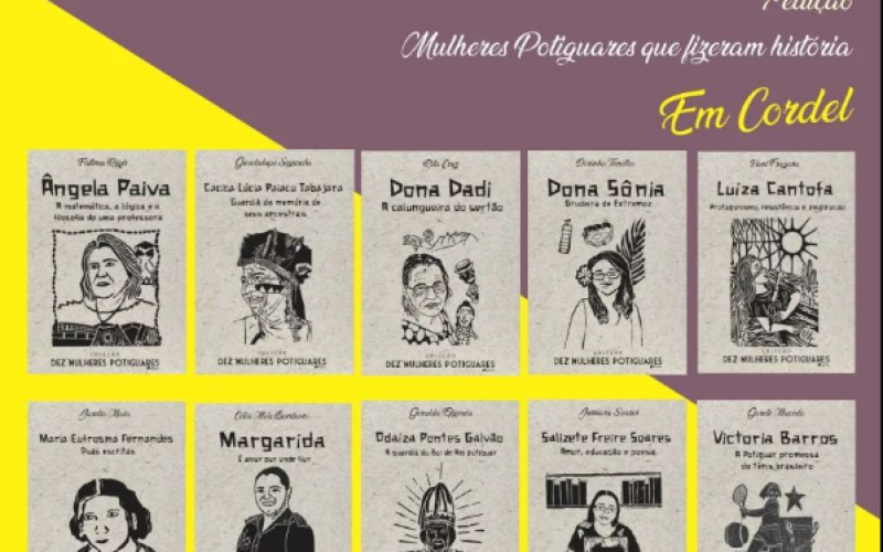 Coleção Dez Mulheres potiguares será lançado dia 23 de março na Casa do Cordel
