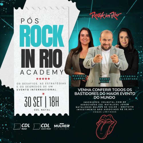 CDL Natal promove “Pós Rock in Rio Academy” nesta segunda (30); Vagas são limitadas