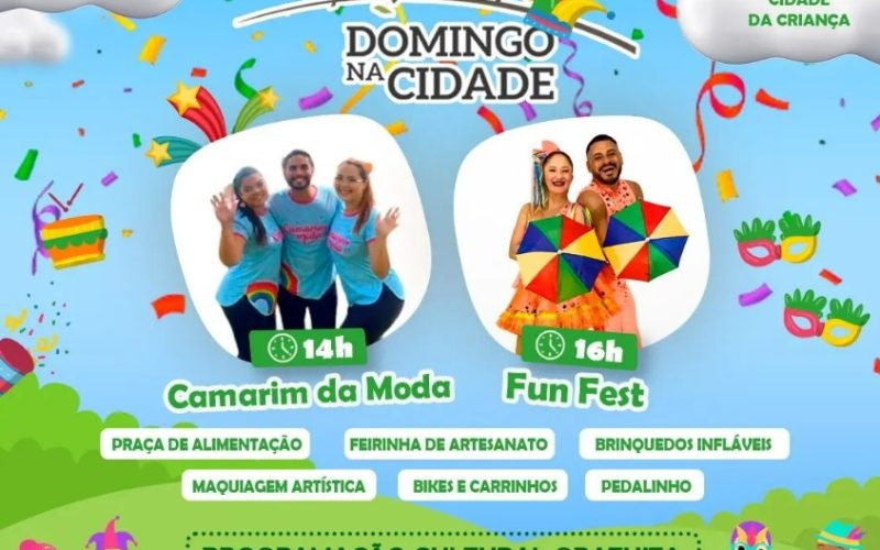 Cidade da Criança tem programação variada com música e feirinha de artesanato neste domingo