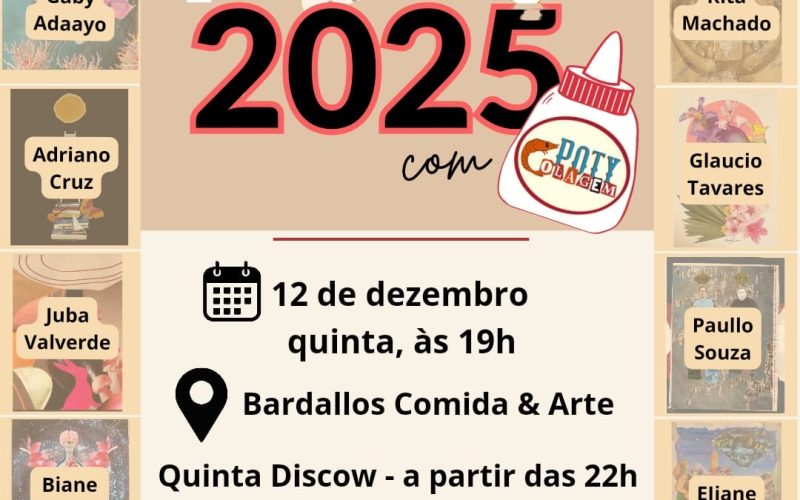 Calendário INTENCIONE 2025 será lançado nesta quinta (12) no Bardallos Comida e Arte
