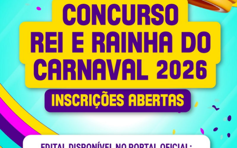 Inscrição para Rei Momo e Rainha do carnaval de Extremoz 2026 encerra hoje (10)
