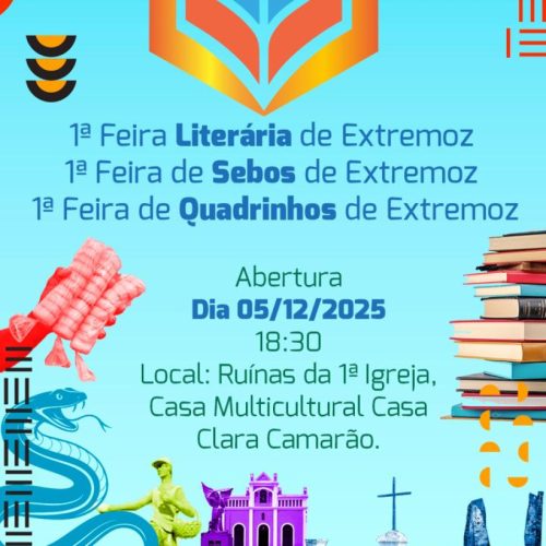 1ª Feira Literária de Extremoz começa no dia 5 de dezembro