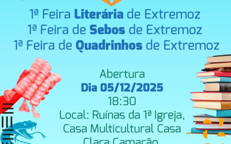 1ª Feira Literária de Extremoz começa no dia 5 de dezembro