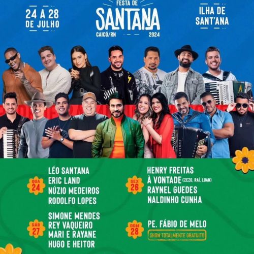 Caicó: Confira a programação completa da Festa de Sant’Ana 2024