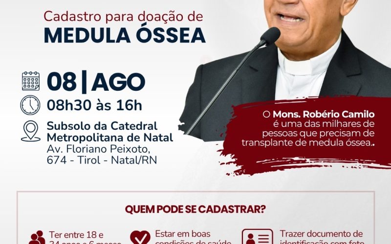 Arquidiocese de Natal realiza Dia D para cadastro de doadores de medula óssea