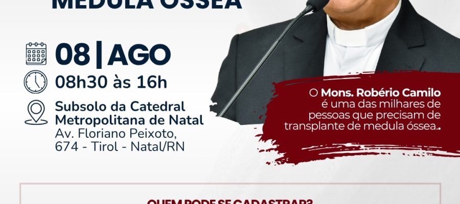 Arquidiocese de Natal realiza Dia D para cadastro de doadores de medula óssea