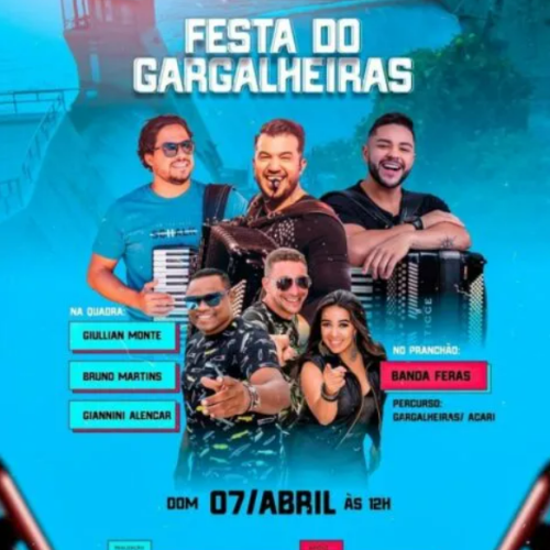 Prefeitura de Acari promove Festa do Gargalheiras no domingo (7) com shows gratuitos