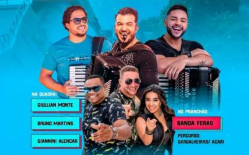Prefeitura de Acari promove Festa do Gargalheiras no domingo (7) com shows gratuitos