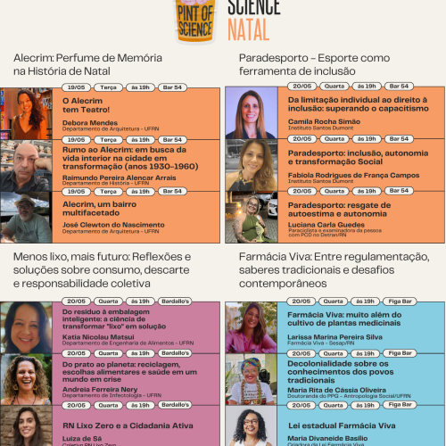 Pint of Science 2026 leva discussões científicas a bares de Natal