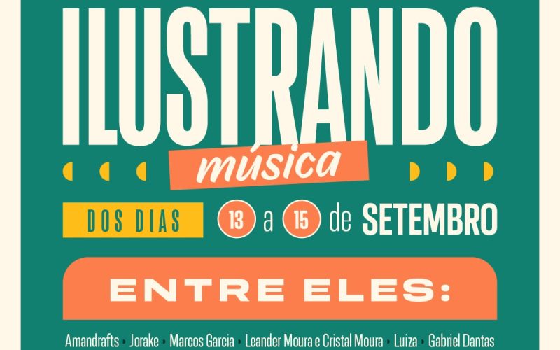 Exposição “Ilustrando Música” + Feirinha de HQs agita o Praia Shopping até o dia 15 de setembro