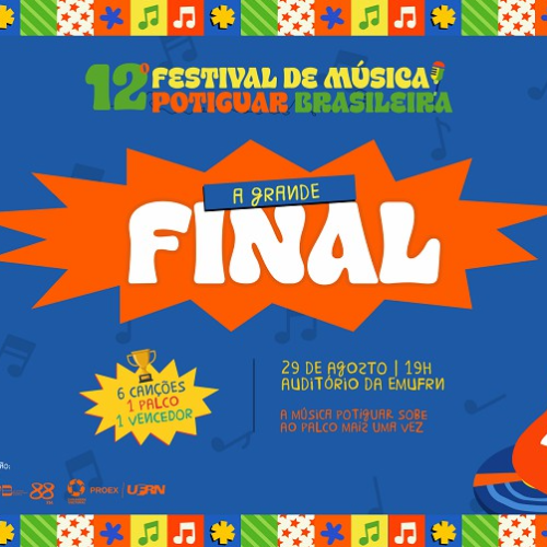 Grande Final do 12º Festival Música Potiguar Brasileira será realizada no dia 29 de agosto