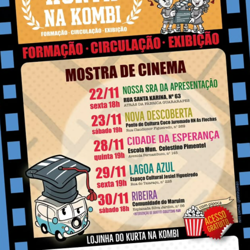 Projeto Kurta na Kombi promove a partir de hoje (22) sessões de cinema gratuitas em Natal