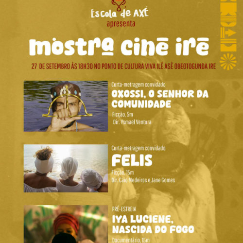 Mostra Cine Iré acontece no dia 27 de setembro na Zona Norte de Natal