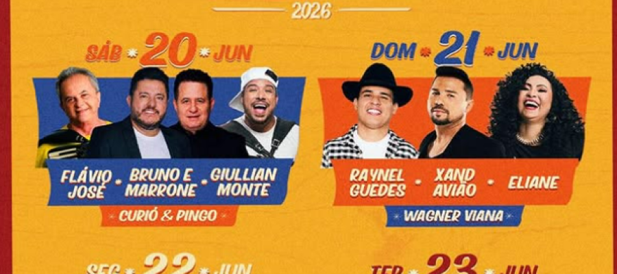 Confira a programação completa do São João de Bananeiras 2026