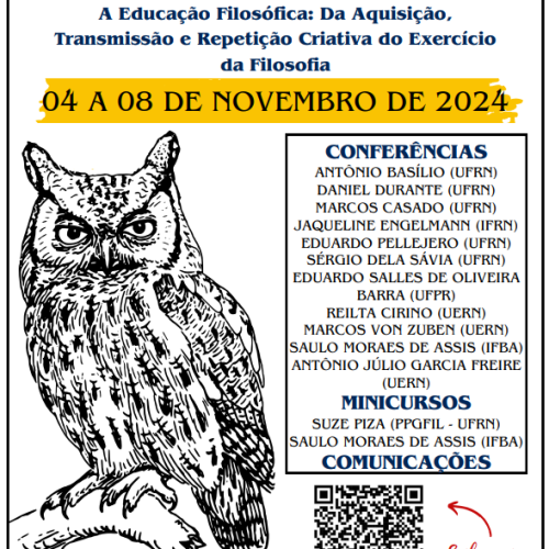 XXXIII Semana de Filosofia” da UFRN começa no dia 4 de novembro